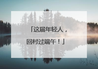 这届年轻人，回村过端午！