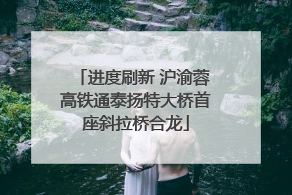 进度刷新 沪渝蓉高铁通泰扬特大桥首座斜拉桥合龙