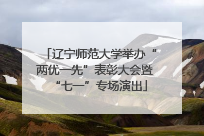 辽宁师范大学举办“两优一先”表彰大会暨“七一”专场演出