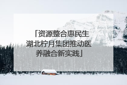 资源整合惠民生 湖北柠月集团推动医养融合新实践