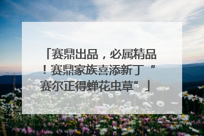 赛鼎出品，必属精品！赛鼎家族喜添新丁“赛尔正得蝉花虫草”