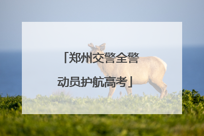 郑州交警全警动员护航高考