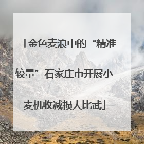 金色麦浪中的“精准较量”石家庄市开展小麦机收减损大比武