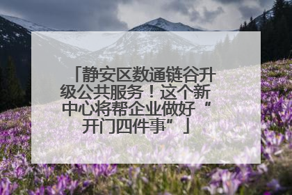 静安区数通链谷升级公共服务！这个新中心将帮企业做好“开门四件事”