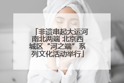 非遗串起大运河南北两端 北京西城区“河之端”系列文化活动举行