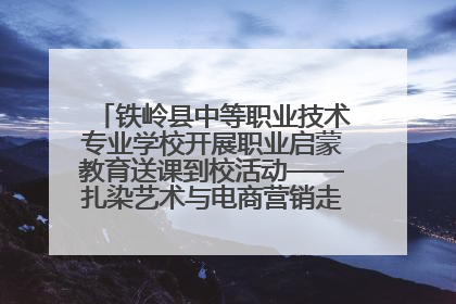 铁岭县中等职业技术专业学校开展职业启蒙教育送课到校活动——扎染艺术与电商营销走进熊官屯镇中心小学