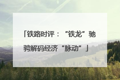 铁路时评：“铁龙”驰骋解码经济“脉动”