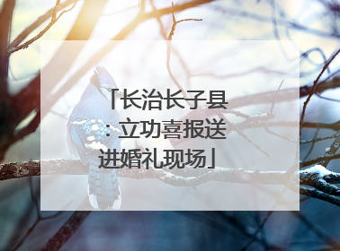 长治长子县：立功喜报送进婚礼现场