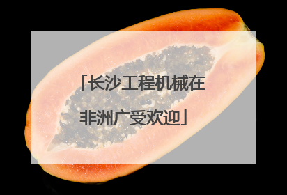 长沙工程机械在非洲广受欢迎
