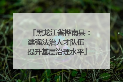 黑龙江省桦南县：建强法治人才队伍 提升基层治理水平