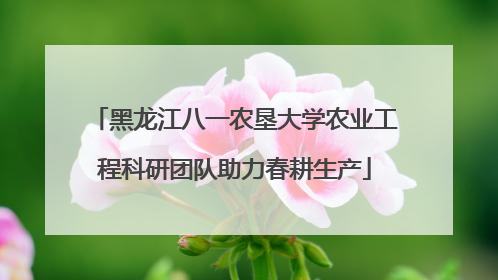黑龙江八一农垦大学农业工程科研团队助力春耕生产