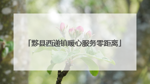 黟县西递镇暖心服务零距离