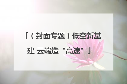 （封面专题）低空新基建 云端造“高速”
