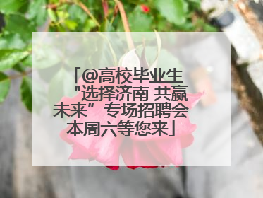 ＠高校毕业生 “选择济南 共赢未来”专场招聘会本周六等您来