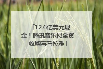 12.6亿美元现金！腾讯音乐拟全资收购喜马拉雅