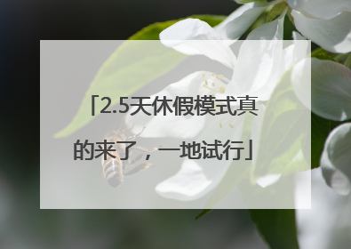 2.5天休假模式真的来了，一地试行