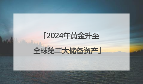 2024年黄金升至全球第二大储备资产