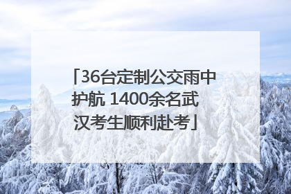 36台定制公交雨中护航 1400余名武汉考生顺利赴考