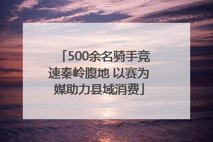 500余名骑手竞速秦岭腹地 以赛为媒助力县域消费